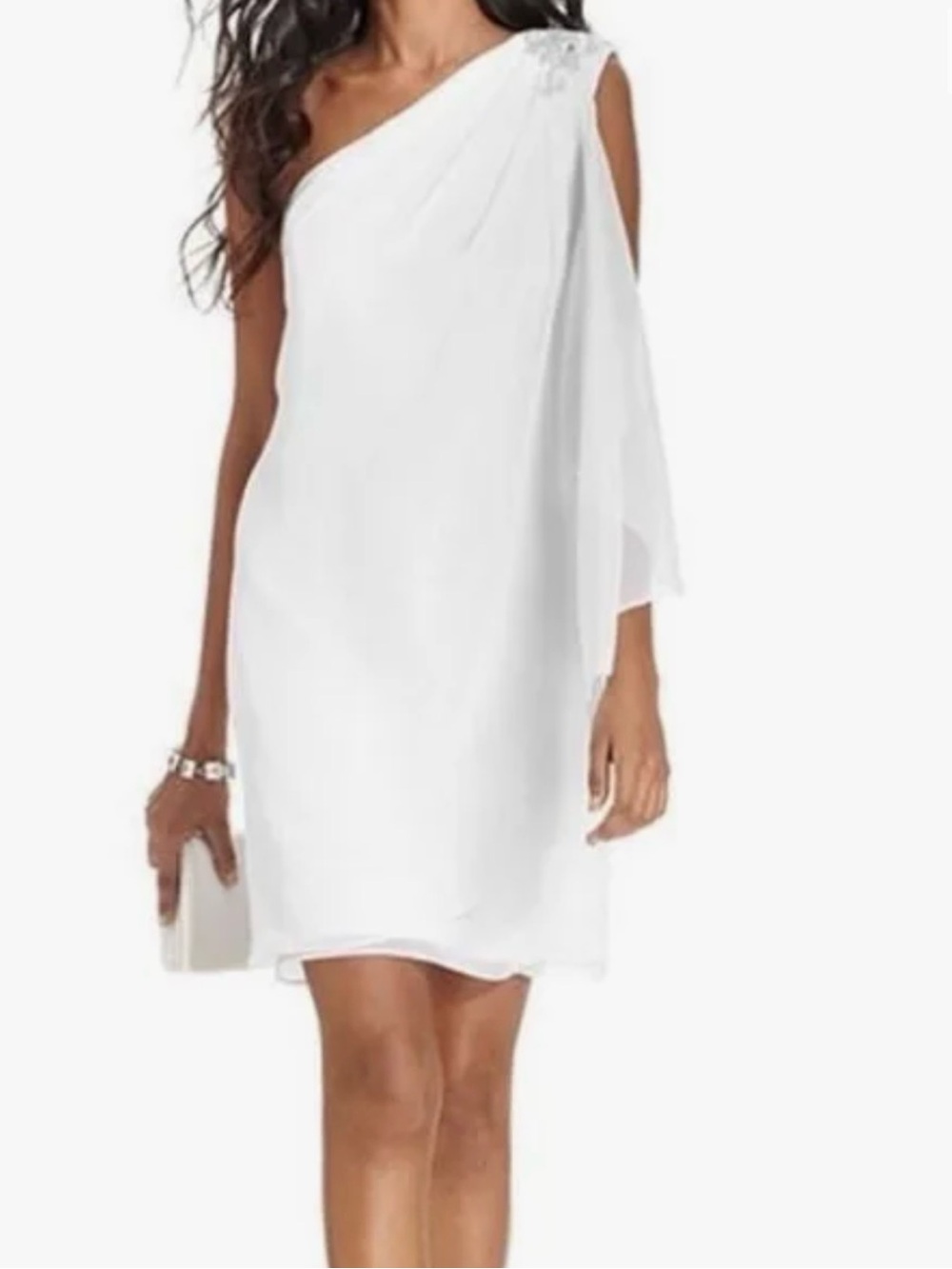 One-Shoulder Chiffon Dress